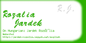 rozalia jardek business card